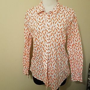 Crown and Ivy hot pepper button up shirt XL